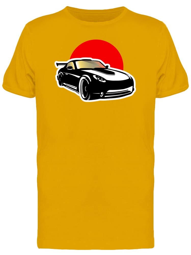 Men's Car on Red Circle Graphic T-Shirt - Casual Streetwear for Everyday Wear & Urban Fashion