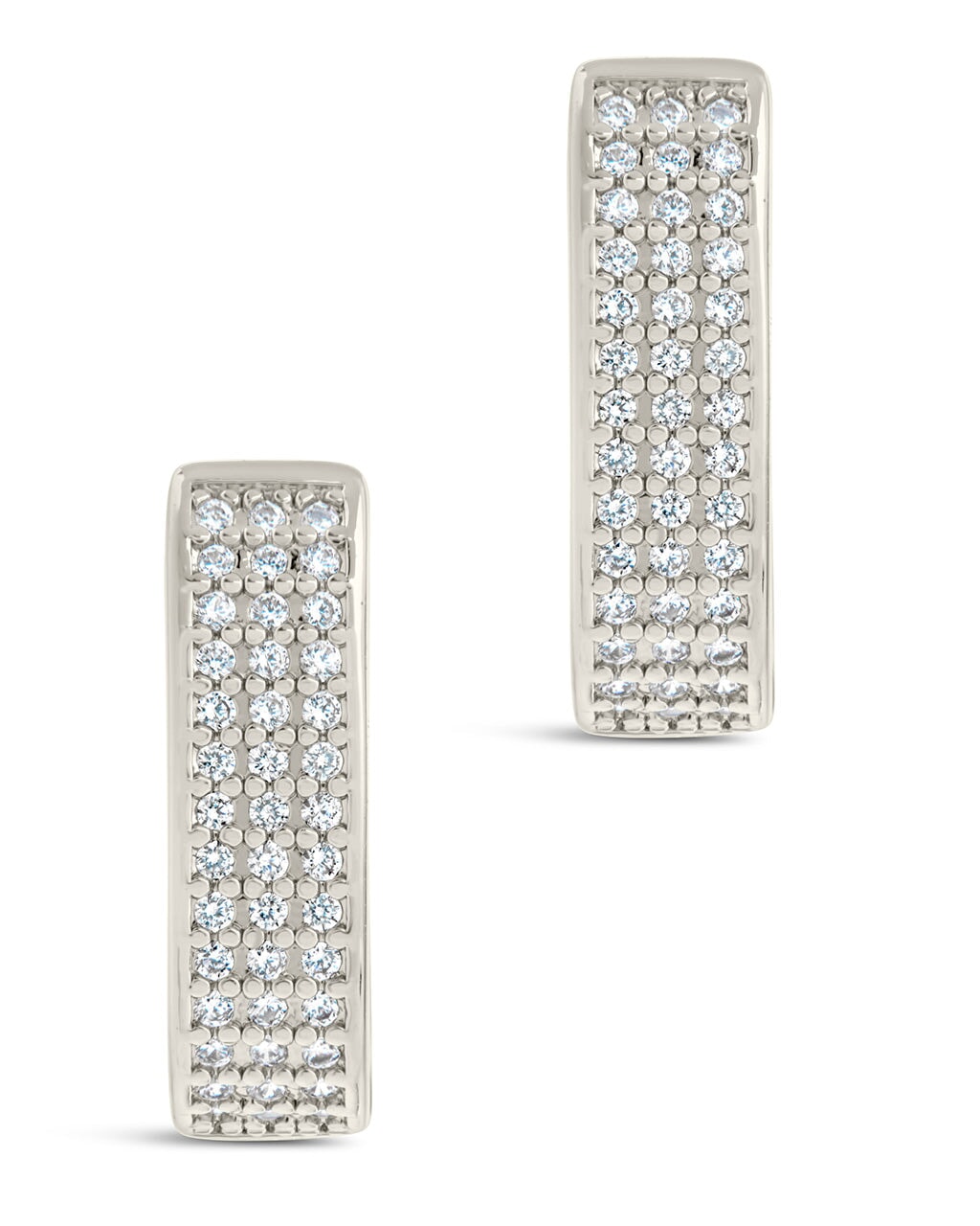 Renee CZ Huggie Hoop Earrings - Sterling Silver Cubic Zirconia Huggie Hoops for Women | Perfect for Everyday Wear, Parties & Gifts