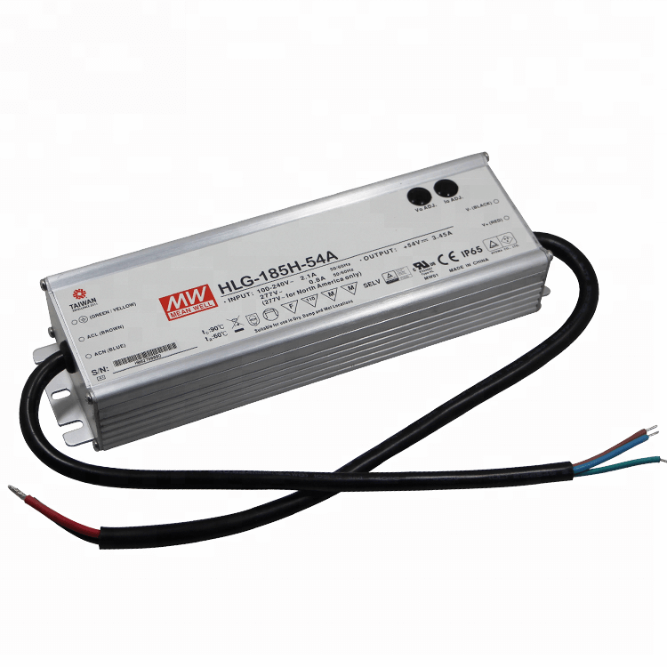 MeanWell 24V LED Driver 100W 185W 240W 320W 600W Power Supply Transformer for LED Strip Lights, Signage & Landscape Lighting