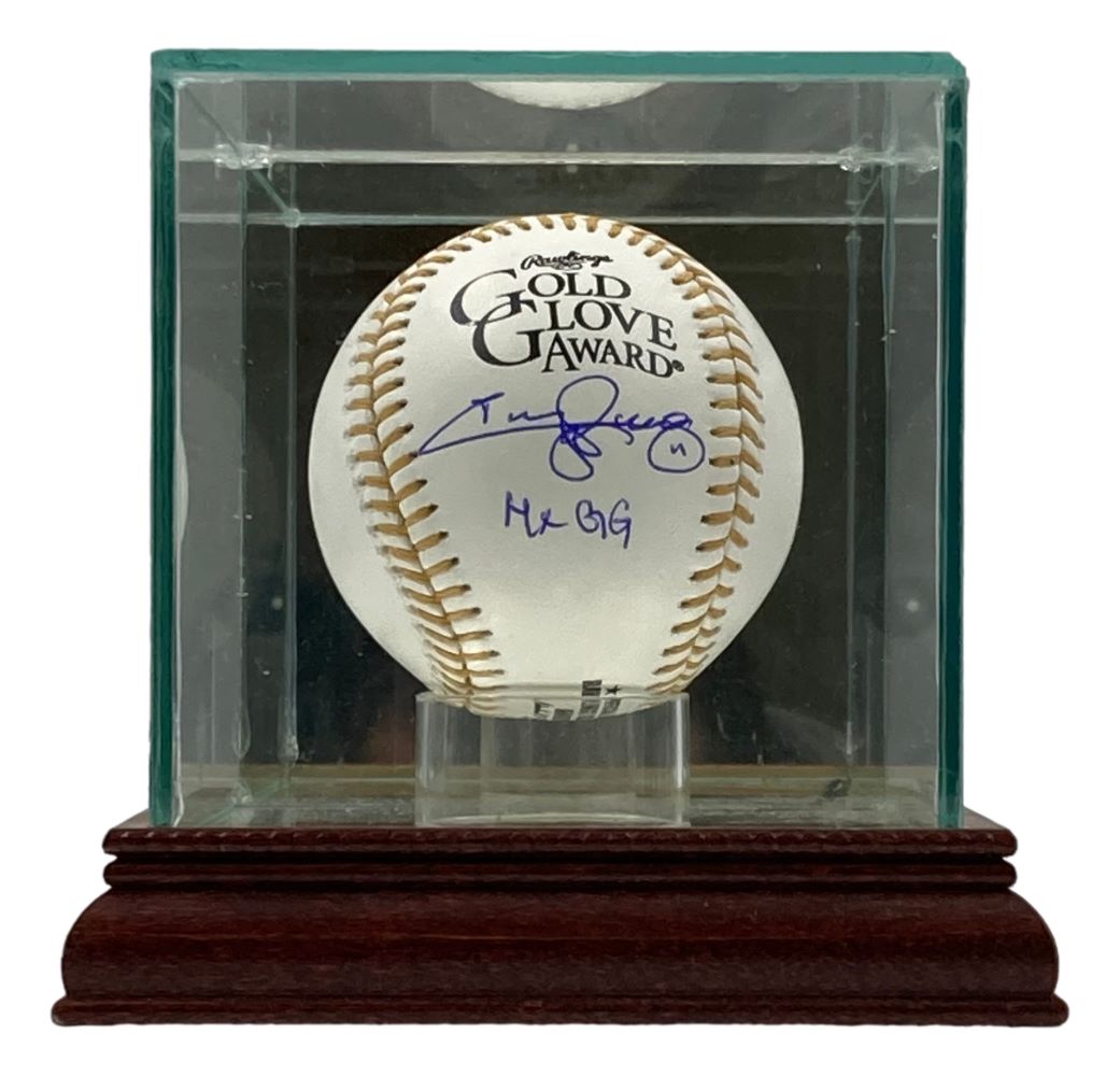 Jimmy Rollins Phillies Autographed Gold Glove Baseball - 4x Gold Glove Winner, PSA Certified with Hologram & Display Case - Perfect for Baseball Memorabilia Collectors and Philadelphia Phillies Fans