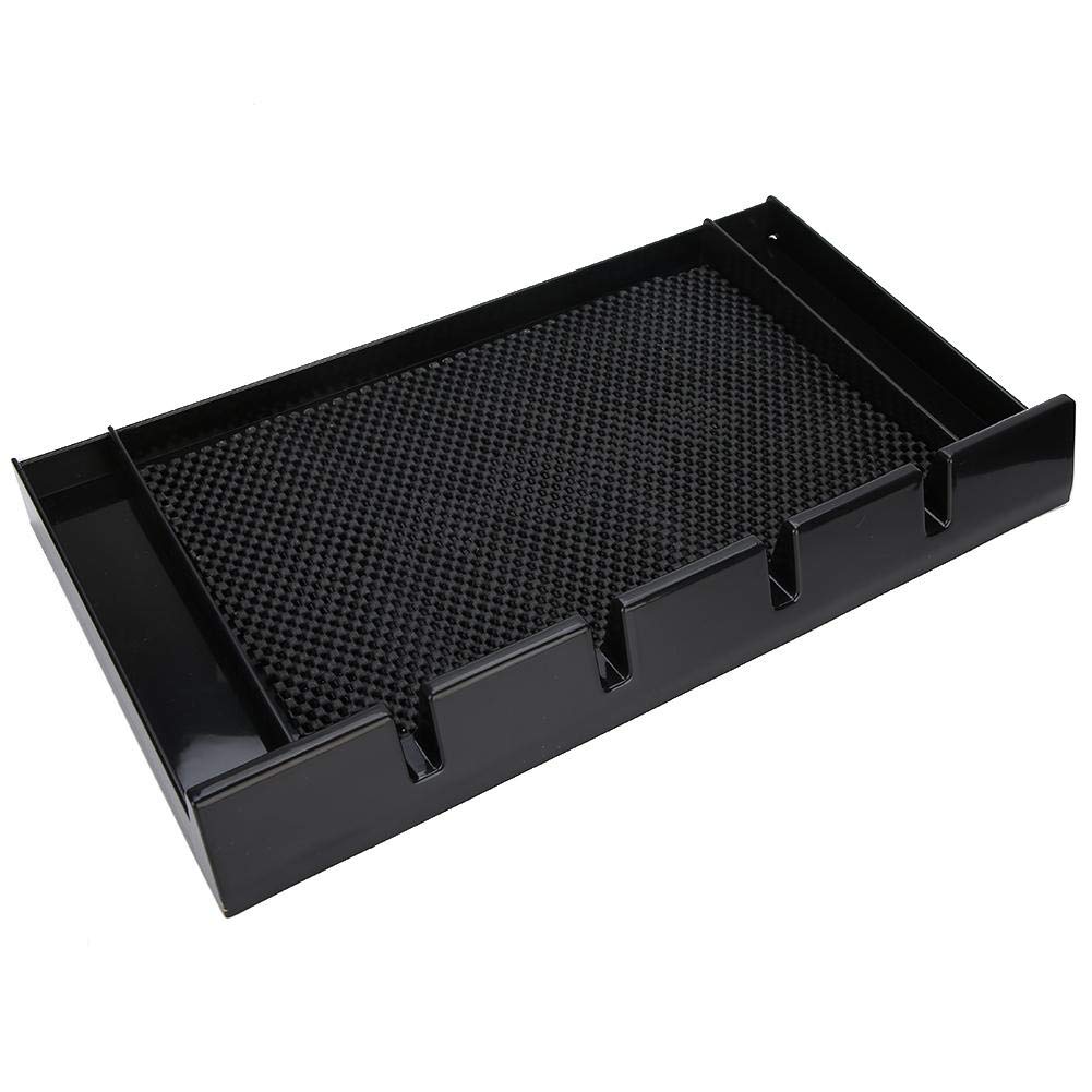 Professional Barber Clipper Tray - Anti-Slip Black Salon Organizer with 4 Notches, Razor Case & Hair Trimmer Holder for Stylists | Perfect for Salon Countertops, Mobile Barbers & Home Grooming Stations