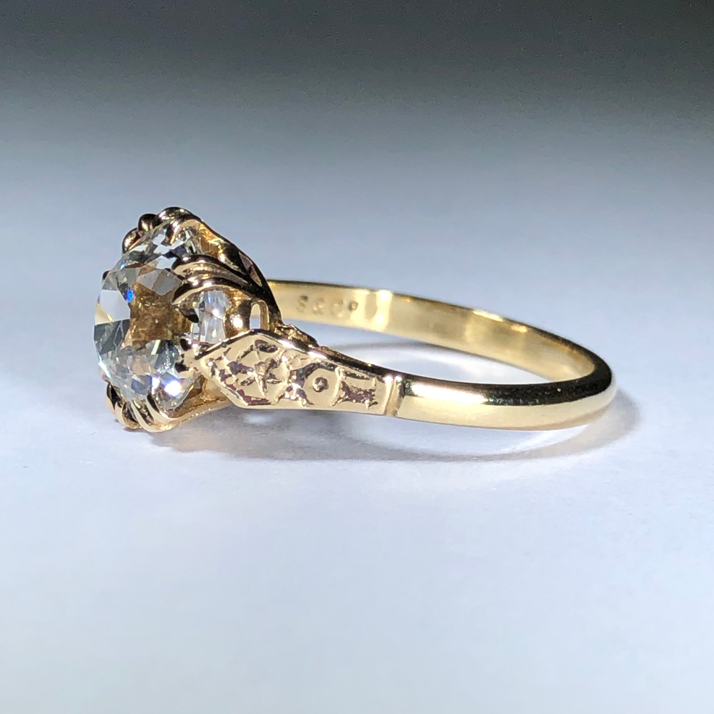 Lab Grown Old European Cut Diamond Engagement Ring - Vintage Style Wedding Band for Women, Ethical & Conflict-Free - Perfect for Proposals, Anniversaries, and Special Occasions