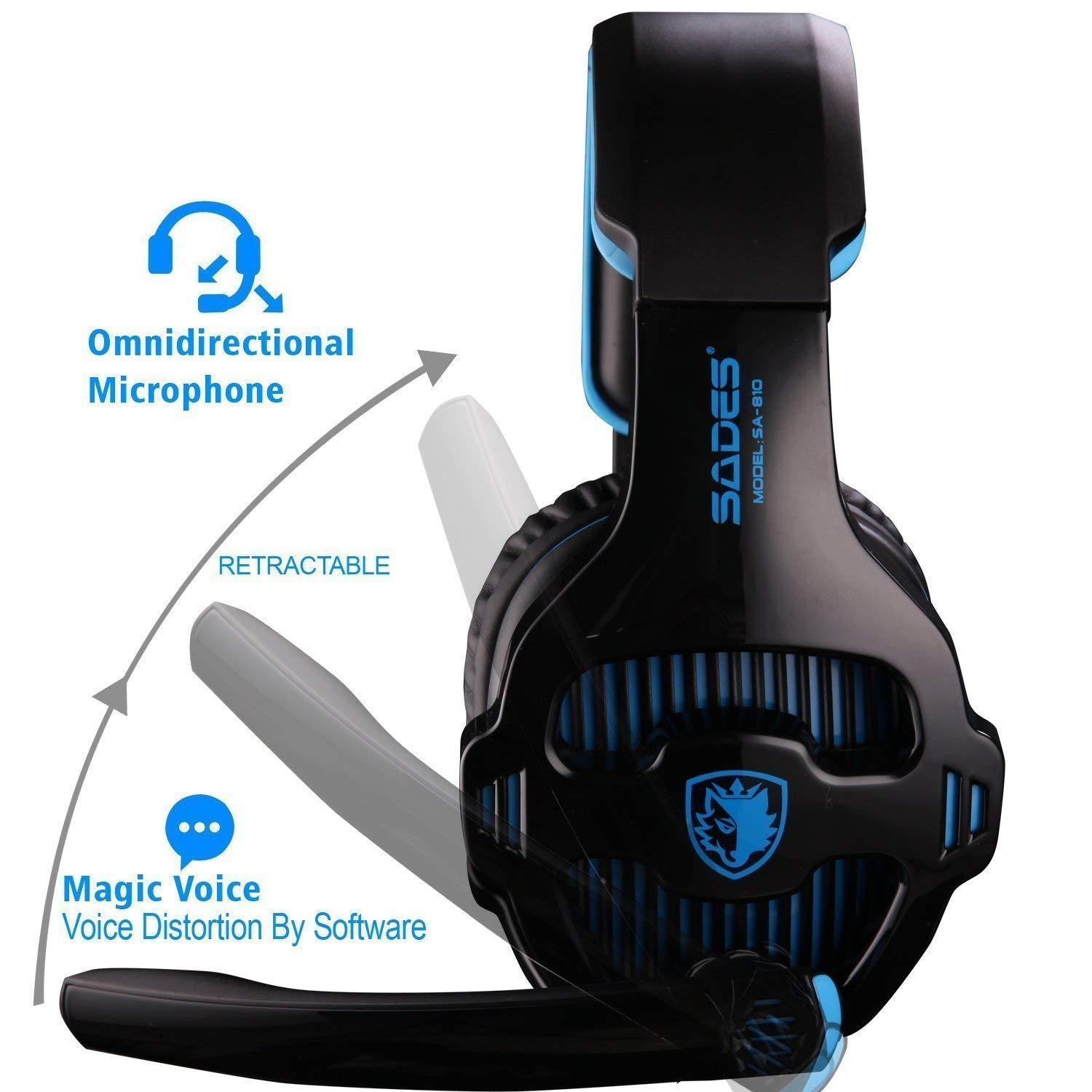Best Wireless Gaming Headset for Xbox One & PS4 - Noise Cancelling Mic, Surround Sound (Black) - Perfect for Online Multiplayer & Streaming