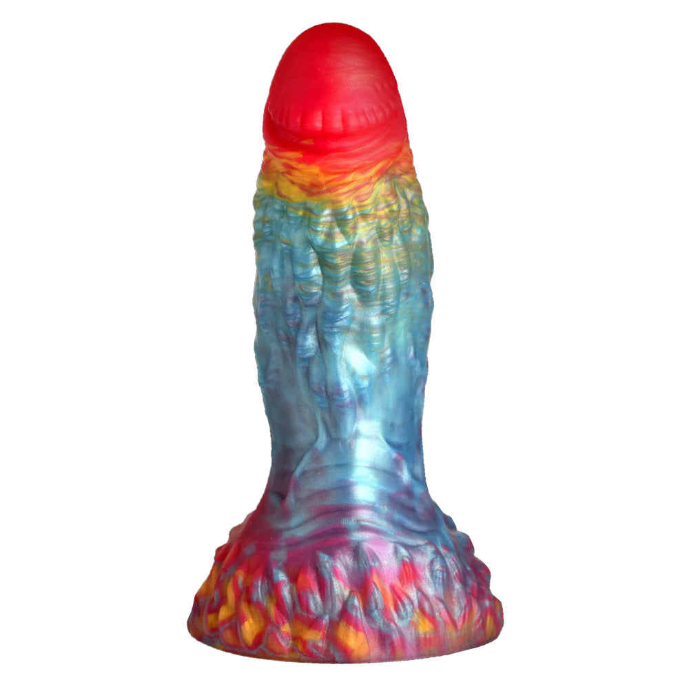 Rainbow Phoenix Vibrating Monster Dildo - Large Fantasy Creature Cock for Intense Pleasure | Powerful Vibrations, Lifelike Texture | Perfect for Couples Play & Solo Fantasy Adventures