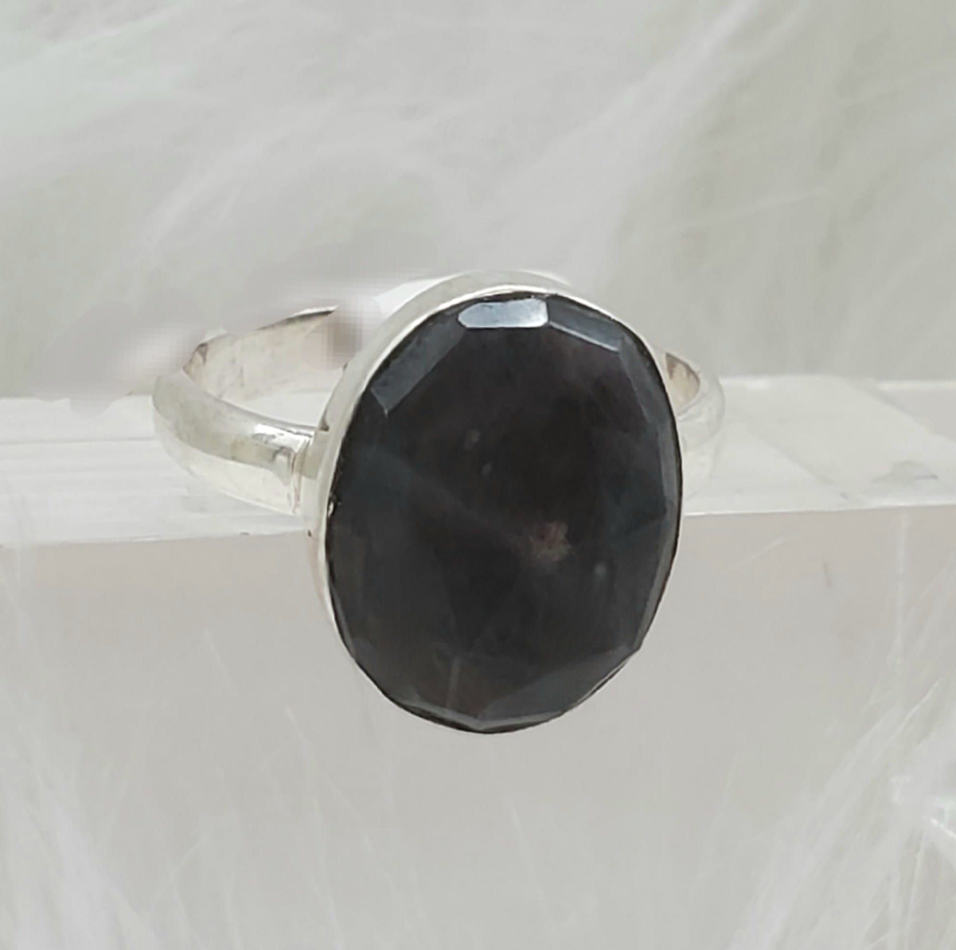 Exquisite Canadian Sapphire Ring in .925 Sterling Silver - Size 7.5 - Perfect for Engagement, Anniversary & Special Occasions