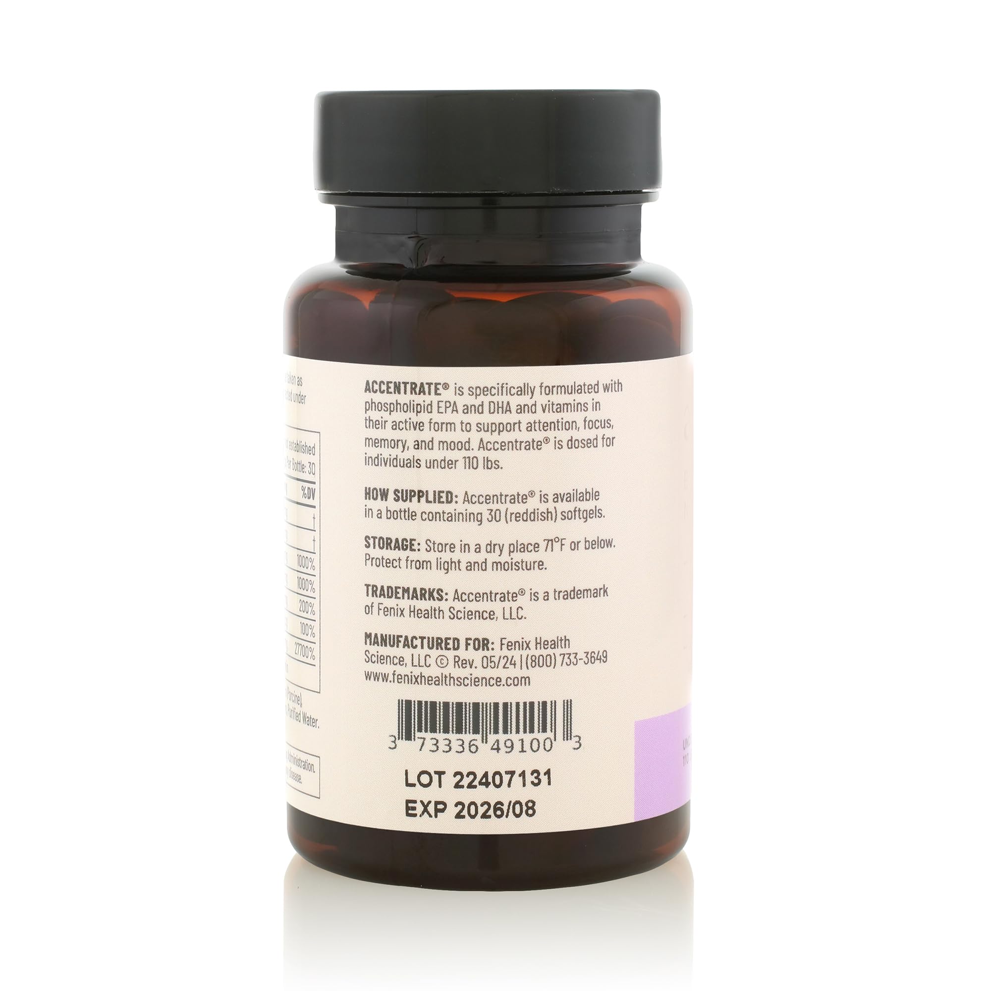 Accentrate® Kids Focus Brain Supplement - Supports Cognitive Function & Mental Clarity - 90 Softgels (3 Month Supply) - Ideal for School, Homework & Learning Activities