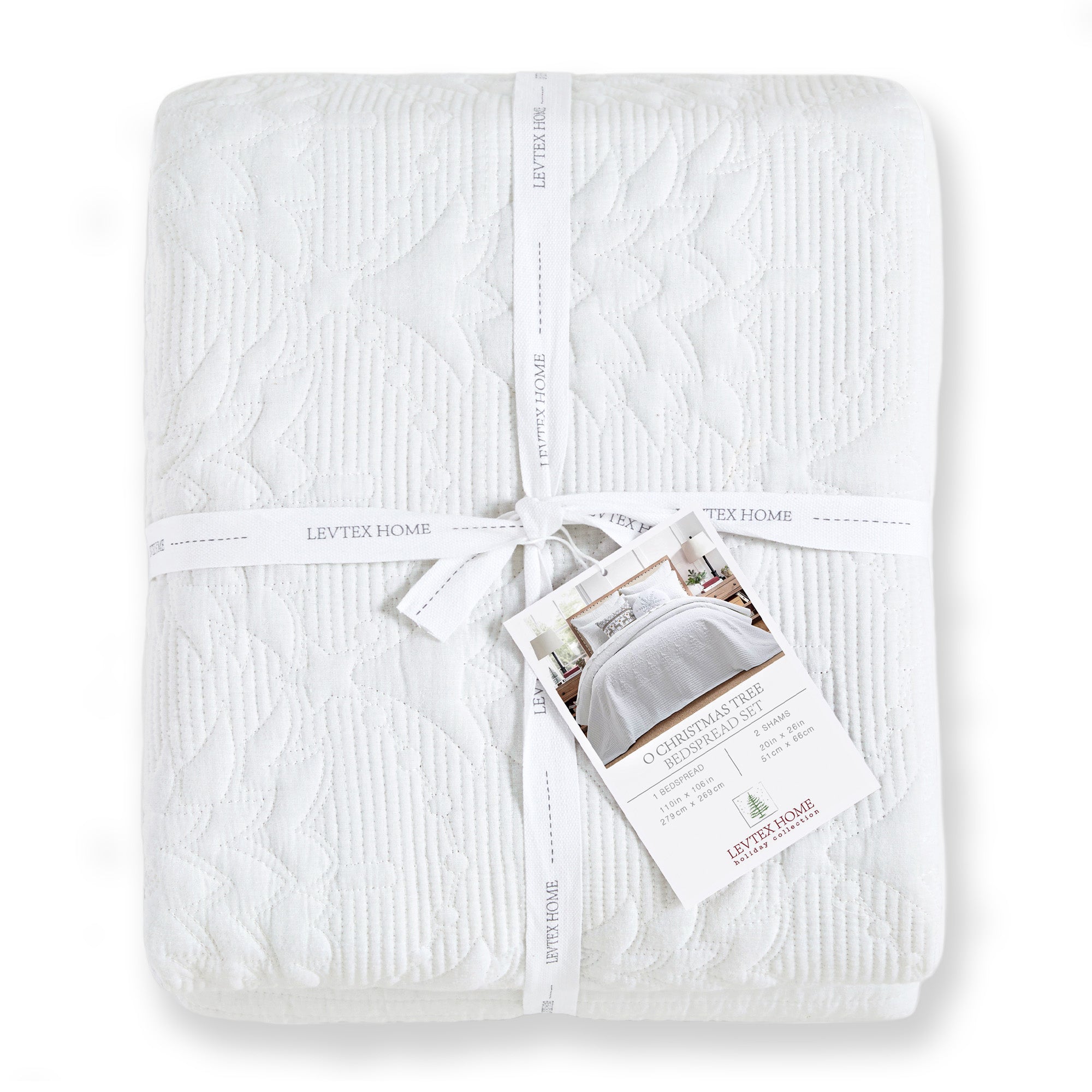 O Christmas Tree Bedspread Set - Festive Holiday Quilted Bedding for Queen/King Size - Perfect for Christmas Decorations & Cozy Winter Nights