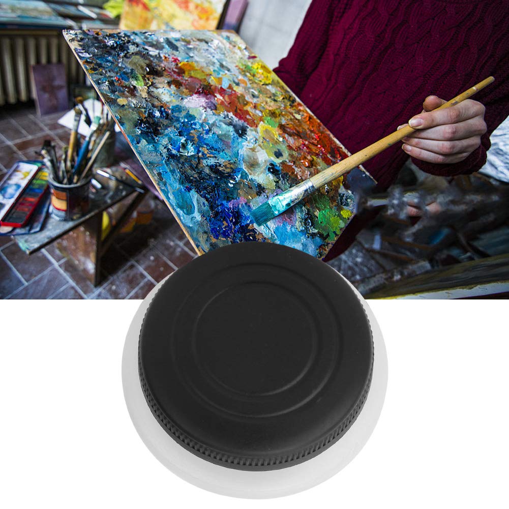 Premium Stainless Steel Oil Painting Palette Cup with Lid - Double Dipper for Acrylic & Oil Paint - Artist Paint Mixing Container for Studio & Outdoor Painting