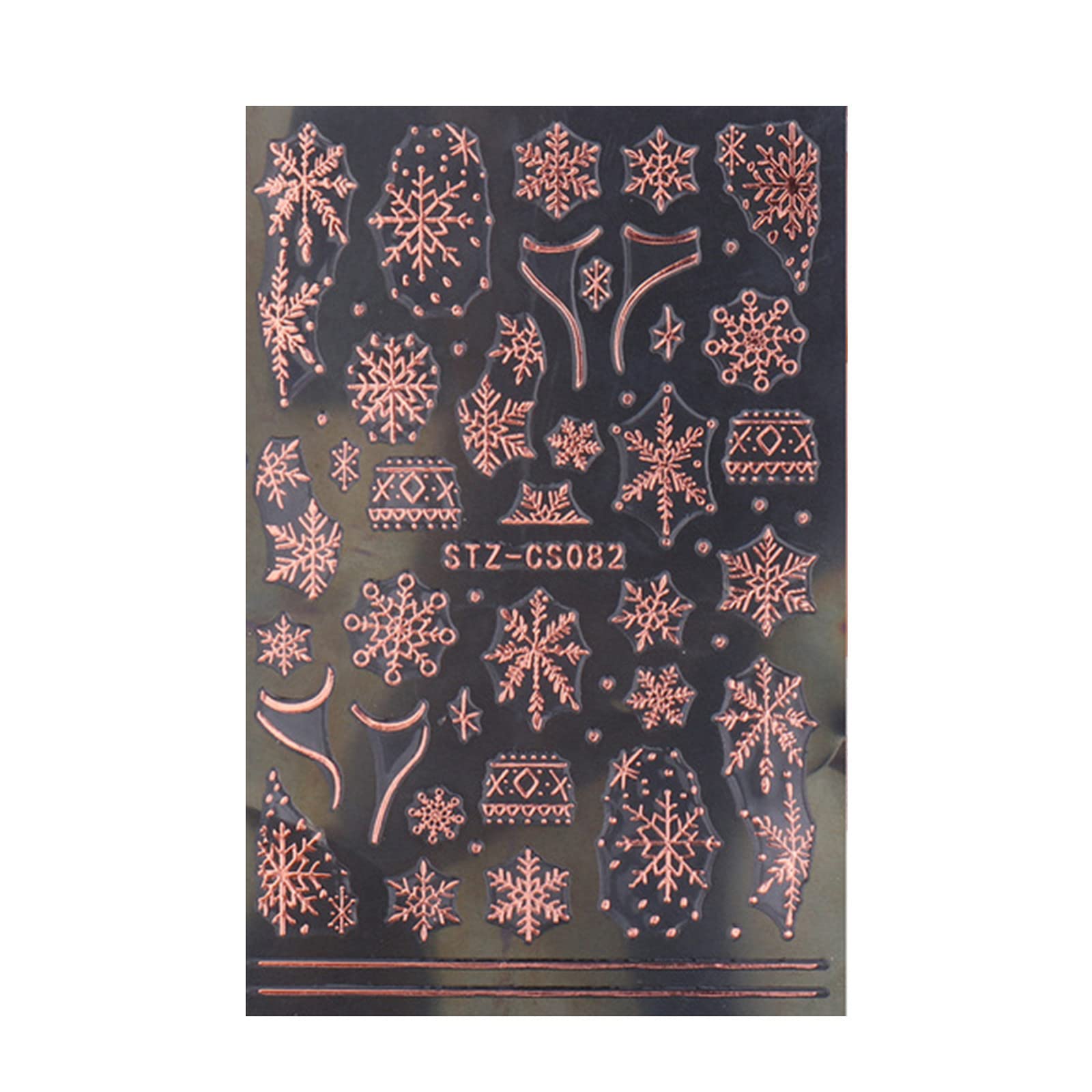 3D Snowflake Nail Stickers - Winter Christmas DIY Manicure for Holiday Parties