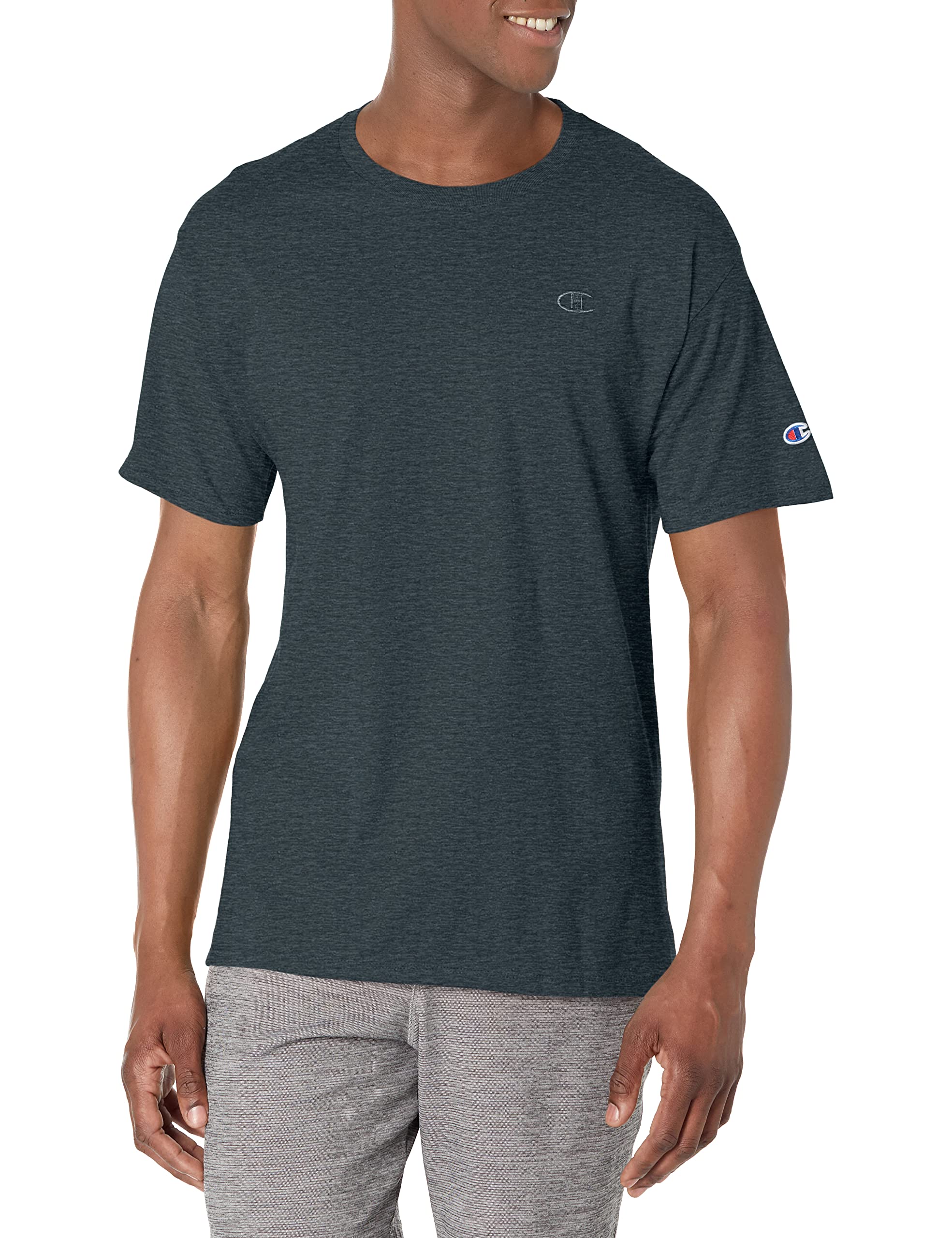 Champion Men's Classic Jersey T-Shirt - Soft Cotton Short Sleeve Tee for Casual Wear, Gym & Everyday Comfort
