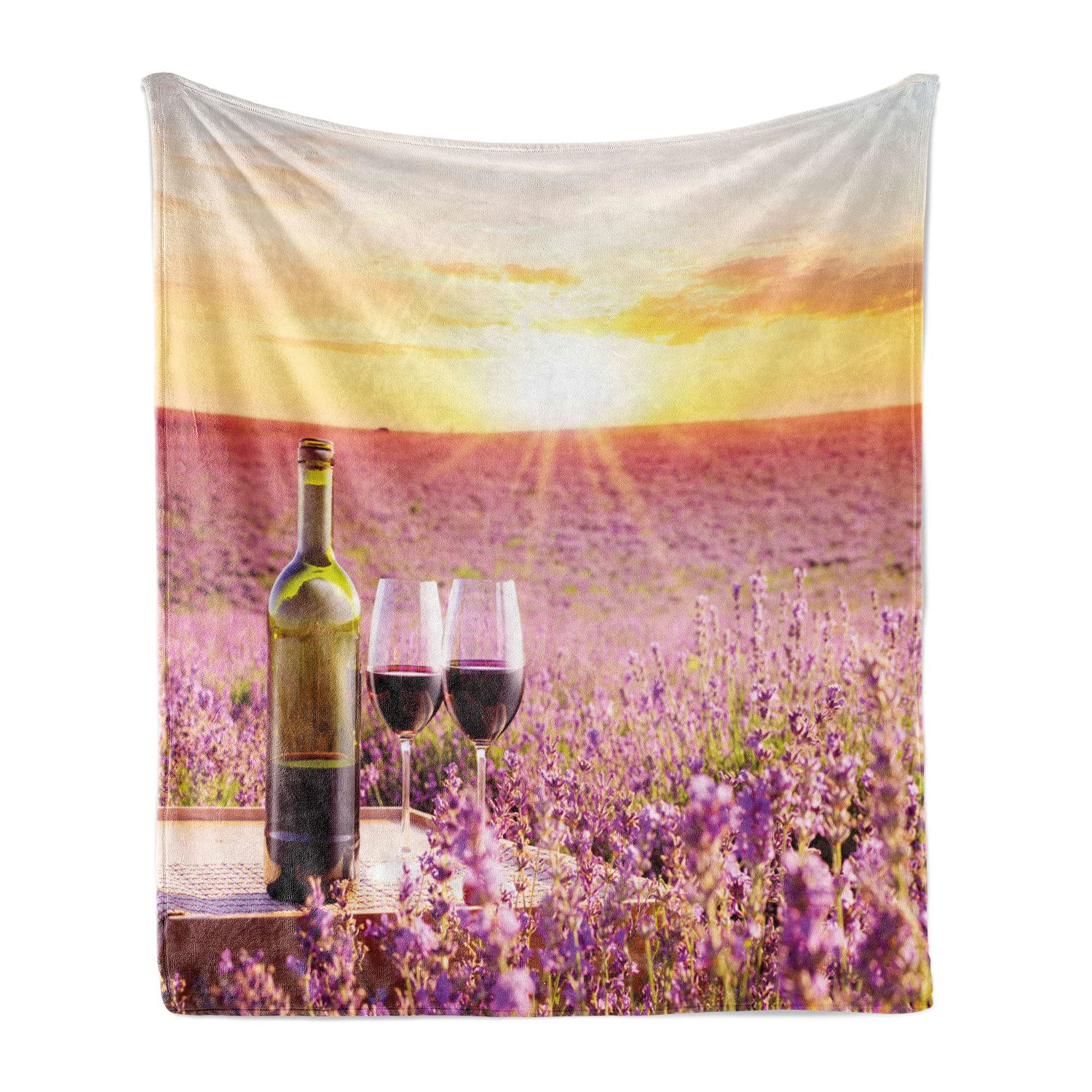 Ambesonne Wine Themed Fleece Throw Blanket - 50