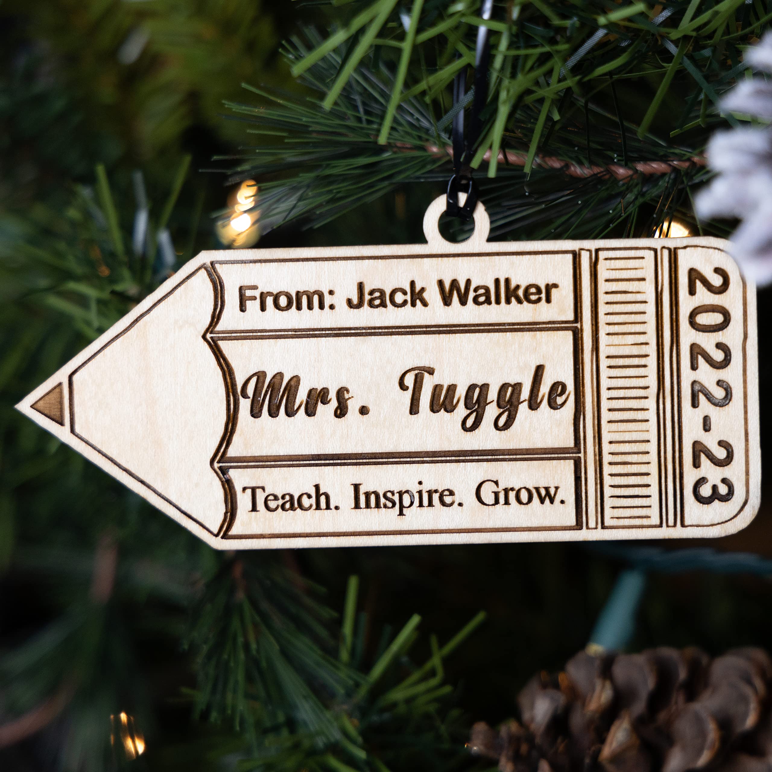 Personalized Teacher Christmas Ornament - 3
