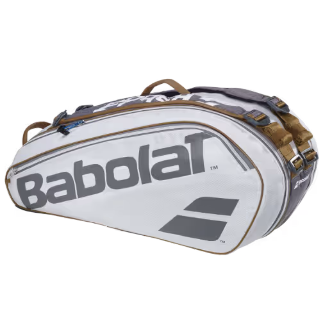 Babolat RH X6 Pure Wimbledon Tennis Bag - White | Durable Tennis Gear for Tournaments & Practice