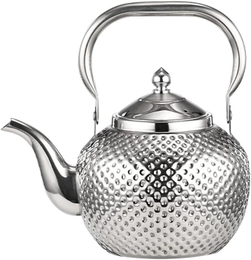 SANQIAHOME 1500ml Stainless Steel Teapot with Infuser - Induction & Gas Compatible Tea Kettle with Ergonomic Handle - Perfect for Home, Office, and Tea Ceremonies