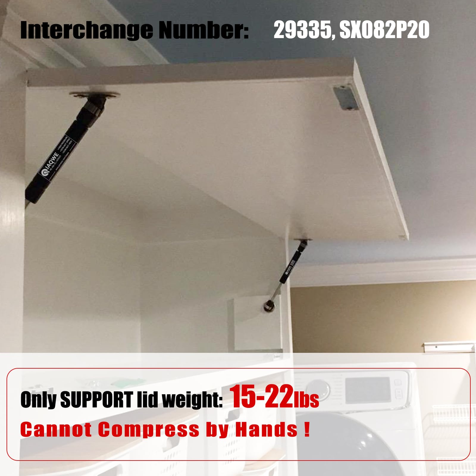 8 Inch 20Lbs/89N Gas Struts Spring Shocks Lift Support - 2 Pack for RV Cabinet Doors, Storage Toolboxes, Toy Boxes & Sentry Safe Lids - Heavy Duty Lightweight Support for Smooth Opening & Closing