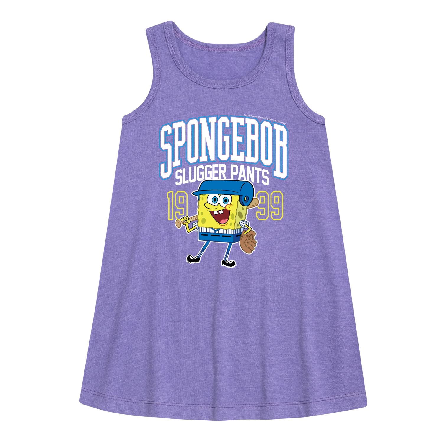 HYBRID APPAREL Spongebob Squarepants Toddler & Youth Girls A-Line Dress - Cute Cartoon Character Outfit for Playdates, Birthday Parties & Casual Wear