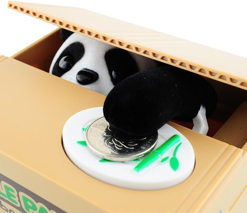 Panda Piggy Bank for Kids - Cute Money Saving Box for Boys & Girls, Perfect Christmas & Birthday Gift - Fun Way to Teach Savings & Financial Responsibility