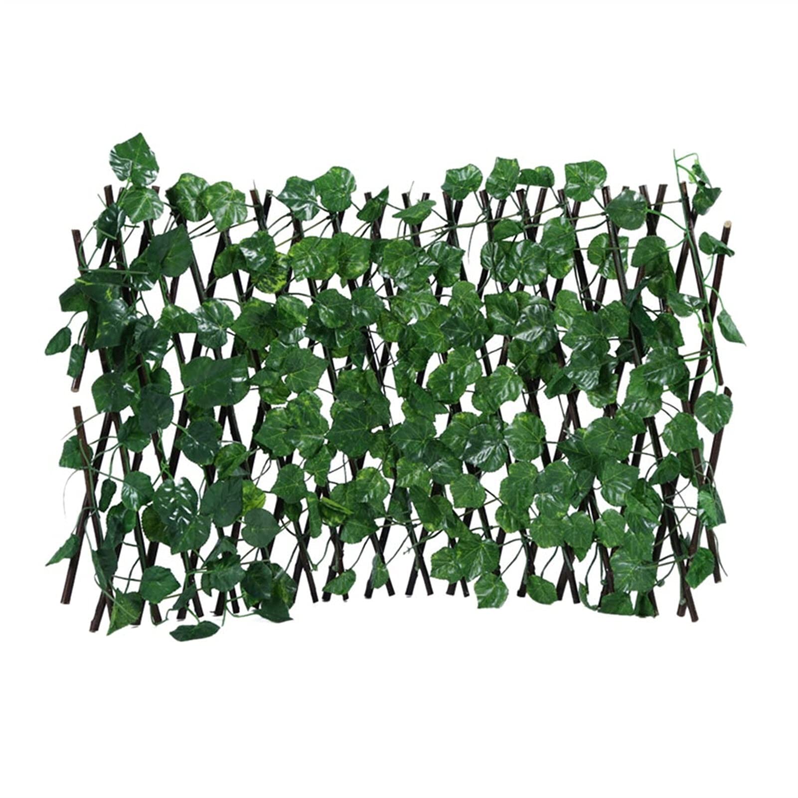 YOOUS Artificial Green Plants Fence Panels - Decorative Retractable Ivy Leaves Garden Fence for Outdoor Wall, Party & Home Decor | Durable Fake Flowers Vine for Patio, Balcony & Wedding Decorations