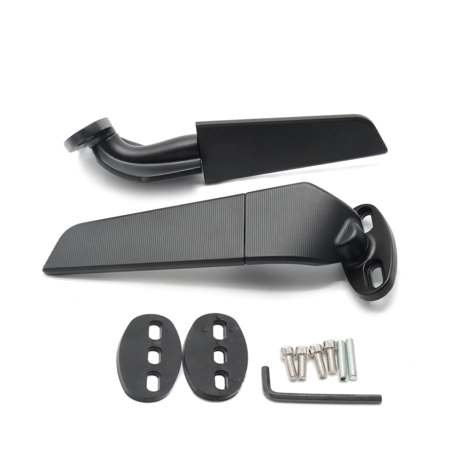 Kawasaki ZX12R ZX14R ZZR1400 TR1400 Adjustable Rotating Side Mirrors - Black Motorcycle Wind Wings for Enhanced Visibility & Style - Perfect for Highway Cruising & Sport Riding
