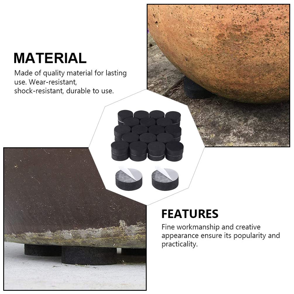 DOITOOL 48-Pack EVA Flower Pot Pads - Round Plant Pot Risers for Indoor Houseplants, Container Feet & Mats - Protects Floors & Tables from Water Damage (Ideal for Home, Office, Balcony & Garden Use)
