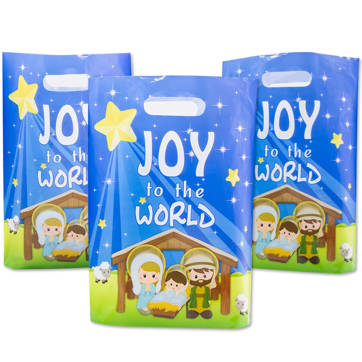 25Pcs Nativity Themed Goodie Bags - Christmas Party Favors for Vacation Bible School, Sunday School & Holiday Celebrations - Perfect for Kids' Treats, Church Events & Festive Gatherings