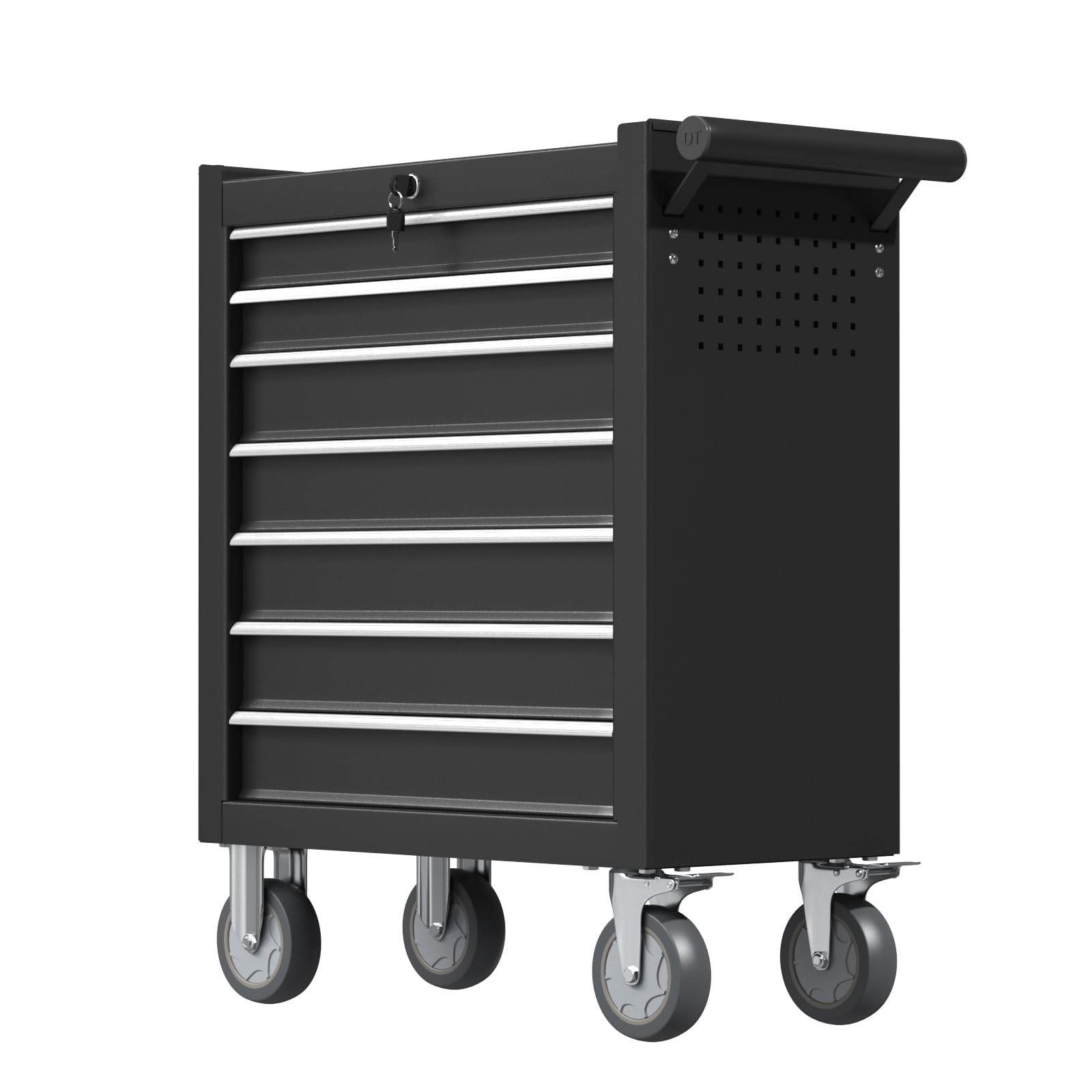 7-Drawer Heavy Duty Rolling Tool Chest - Large Lockable Metal Tool Cabinet with Wheels for Mechanics & DIY | Garage Organization & Workshop Storage Solution