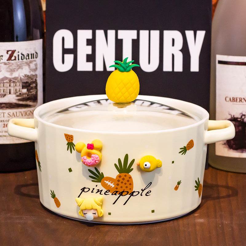 Kawaii Ceramic Ramen Bowl - Japanese Style Noodle Soup Bowl with Lid - Perfect for Ramen, Udon, Pho & Asian Cuisine - Microwave & Dishwasher Safe