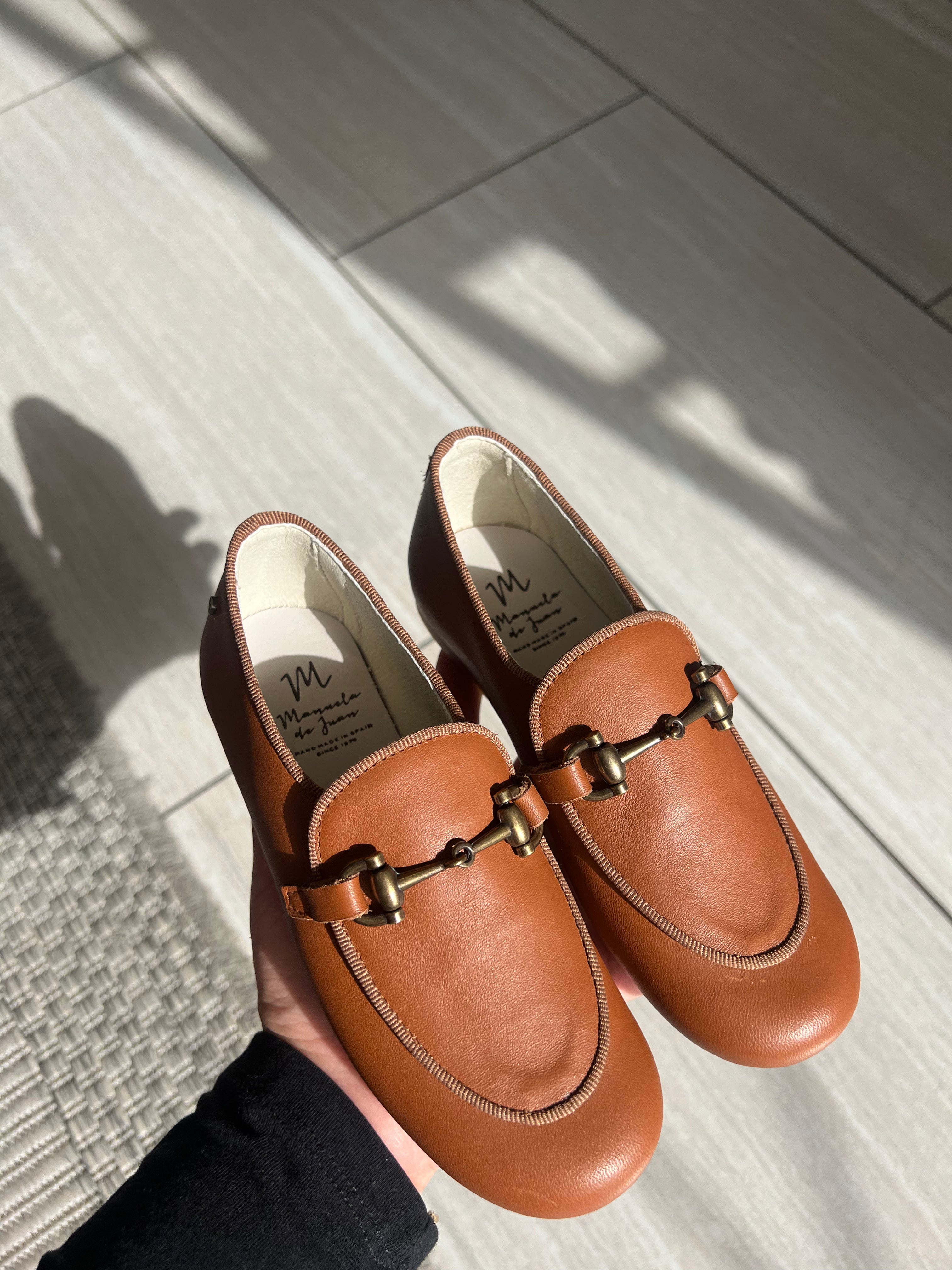 Manuela Brown Leather Buckle Loafers for Men - Comfortable Slip-On Dress Shoes for Business & Casual Wear