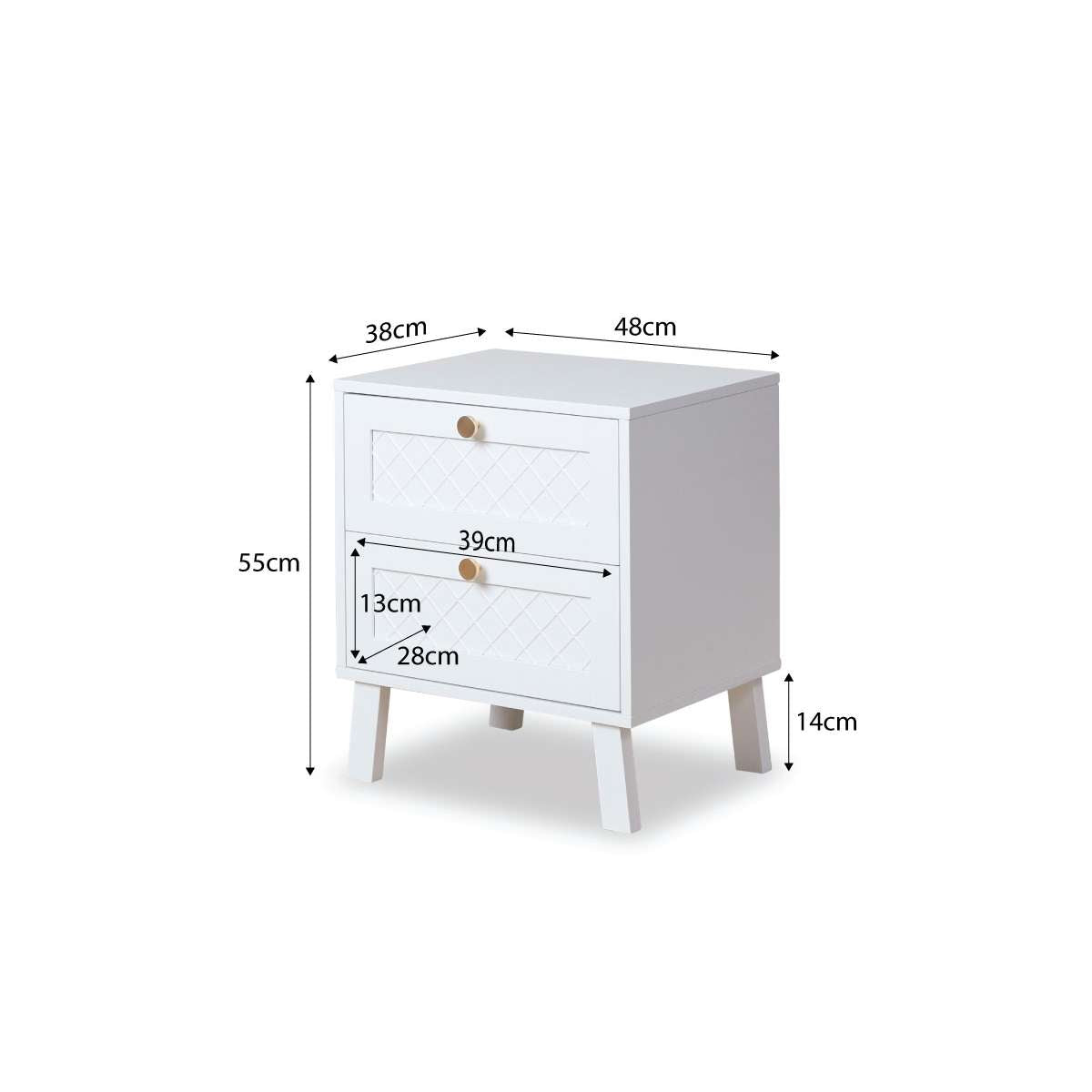 Modern Wooden Bedside Table Set with Drawer - Nightstand for Bedroom, Living Room, or Office - Compact Storage Solution for Books, Lamps, and Essentials