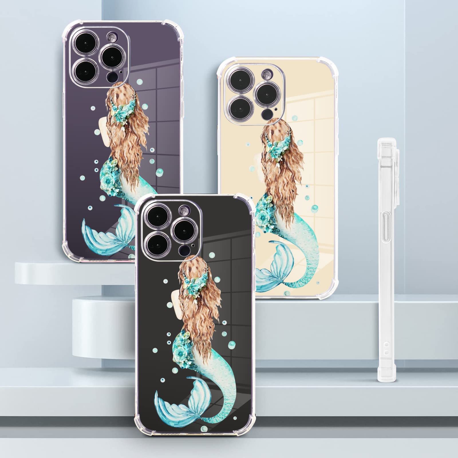 **Mermaid Design iPhone 11 Pro Max Case – 6.6 ft Drop Protection, Soft TPU Cover with Screen Protector | Perfect for Beach, Pool & Outdoor Adventures**