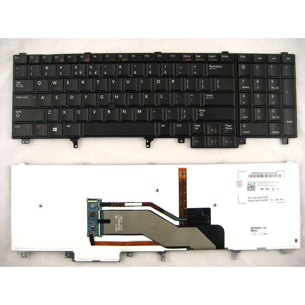 Dell Precision M4600 M4800 M6600 M6800 Backlit Keyboard Replacement (Part Number HG3G3 90KRN) - Compatible with Laptop Workstations for Business & Gaming Use