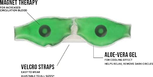 Aloe Vera Cooling Gel Eye Mask for Dark Circles & Puffiness Relief | Soothing Under Eye Patches for Stress Relief & Relaxation | Pack of 3 | Perfect for Travel, Work & Nighttime Skincare Routine