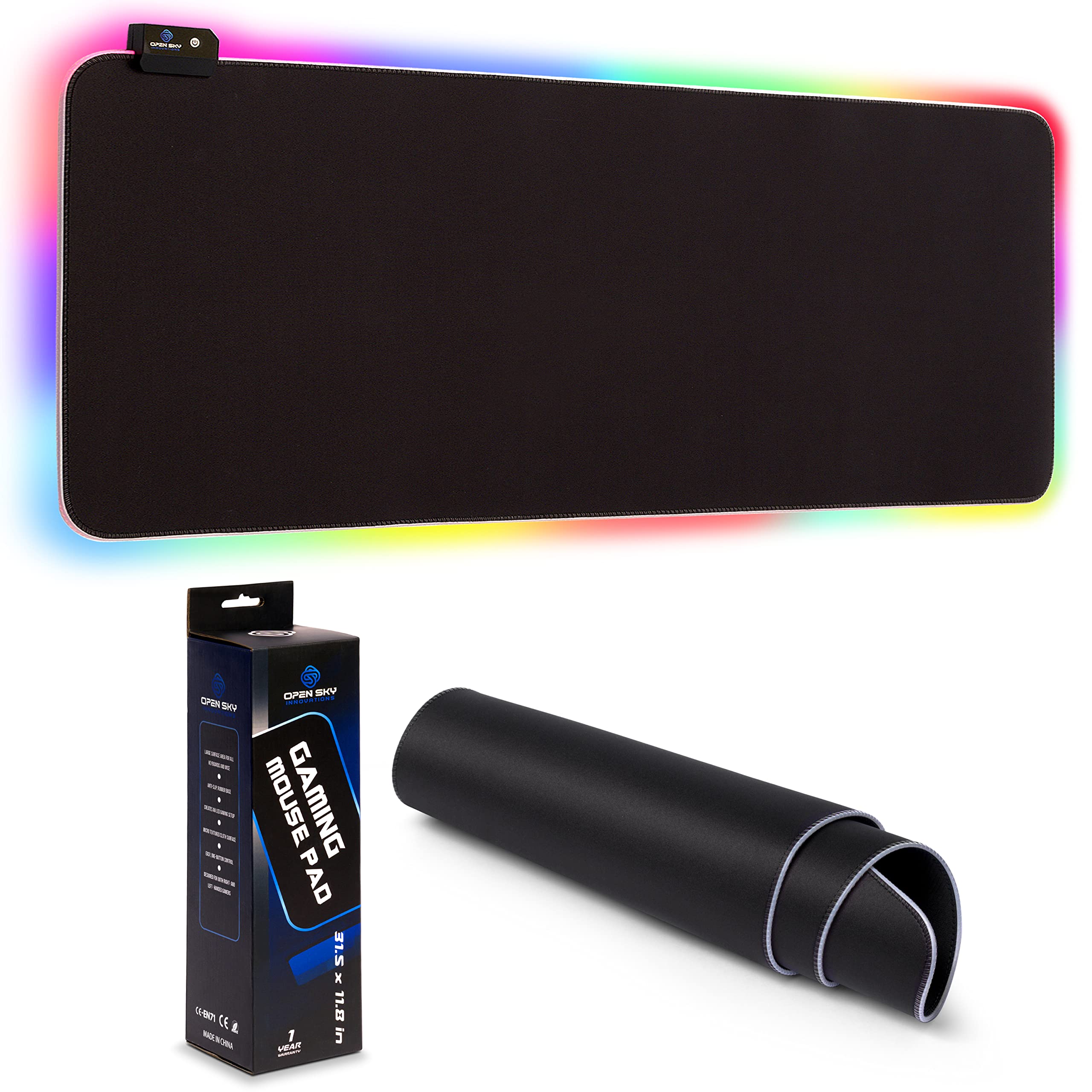 XXL Gaming Mouse Pad 31.5 x 11.8 Inch - Non-Slip Rubber Base, Waterproof Micro-Textured Surface - Oversized Desk Mat for Computer, Work & Office - Perfect for Gaming, Home Office & Professional Workspaces