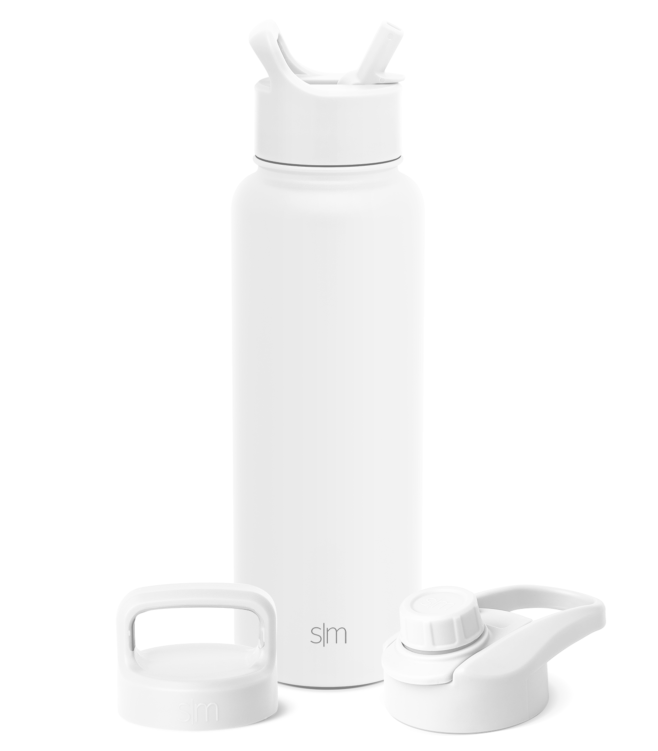 Summit Insulated Water Bottle with 3 Lids - Straw, Chug & Handle | Leakproof Stainless Steel Thermos for Gym, Hiking & Outdoor Activities