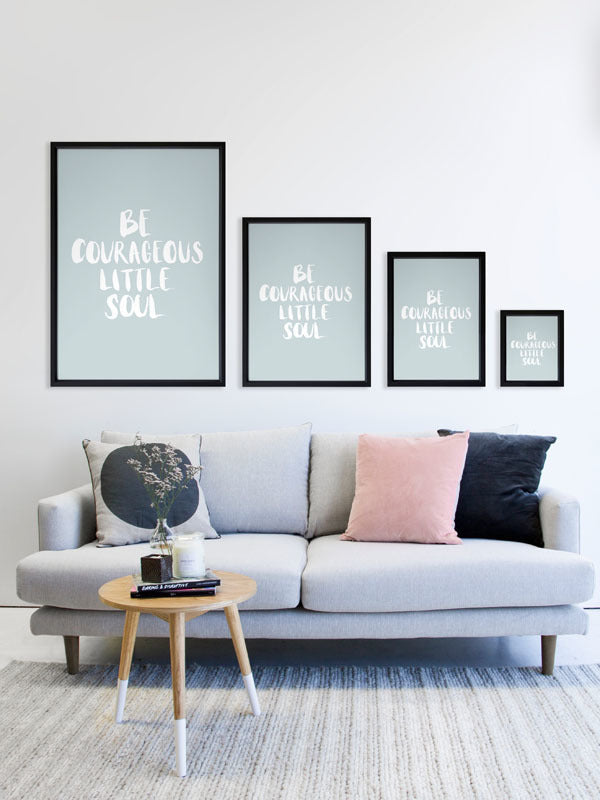 Be Courageous Motivational Smoke Poster - Inspirational Wall Art for Home, Office & Gym Decor