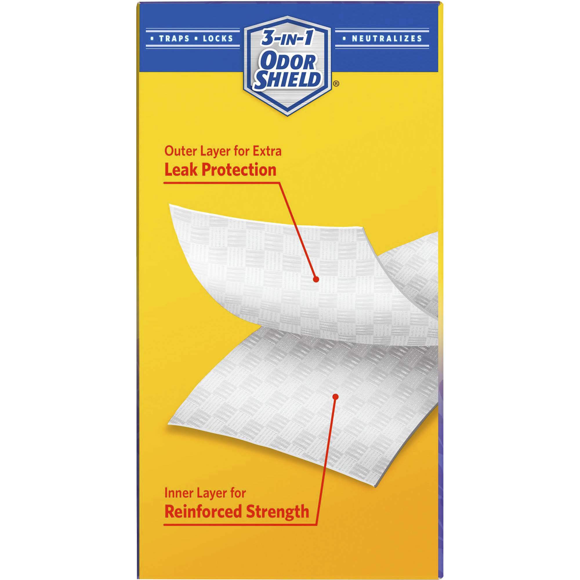 Glad OdorShield Tall Kitchen Drawstring Trash Bags - 13 Gallon, 80 Count, Strong Leakproof Garbage Bags for Home, Office & Outdoor Use