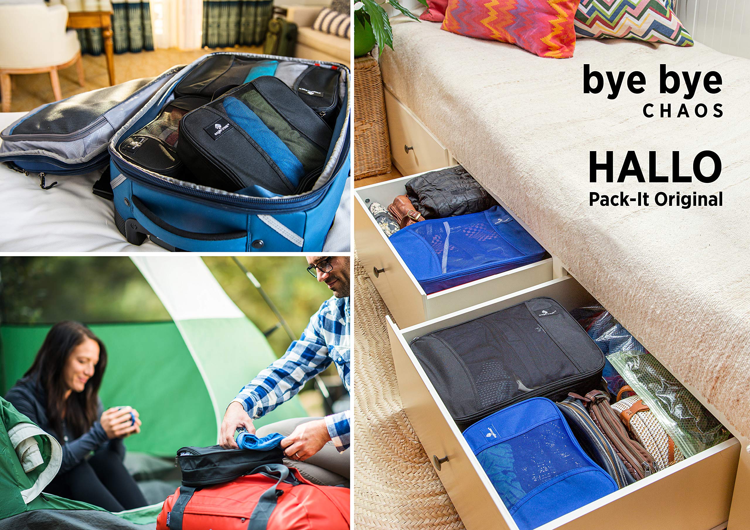 Eagle Creek Pack-It Original Packing Cubes - Durable Travel Organizer Bags for Luggage with Heavy-Duty Dual Zippers & Top Handle | Perfect for Business Trips, Vacations & Backpacking