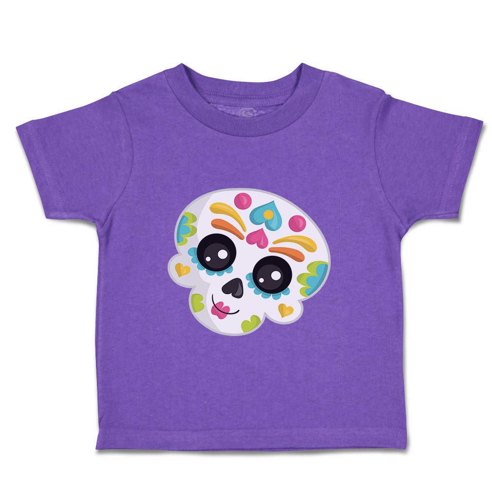 Custom Sugar Skull Baby & Toddler T-Shirt - 100% Cotton Soft Boys Girls Clothes - Perfect for Halloween, Dia de Los Muertos & Everyday Play Outfits