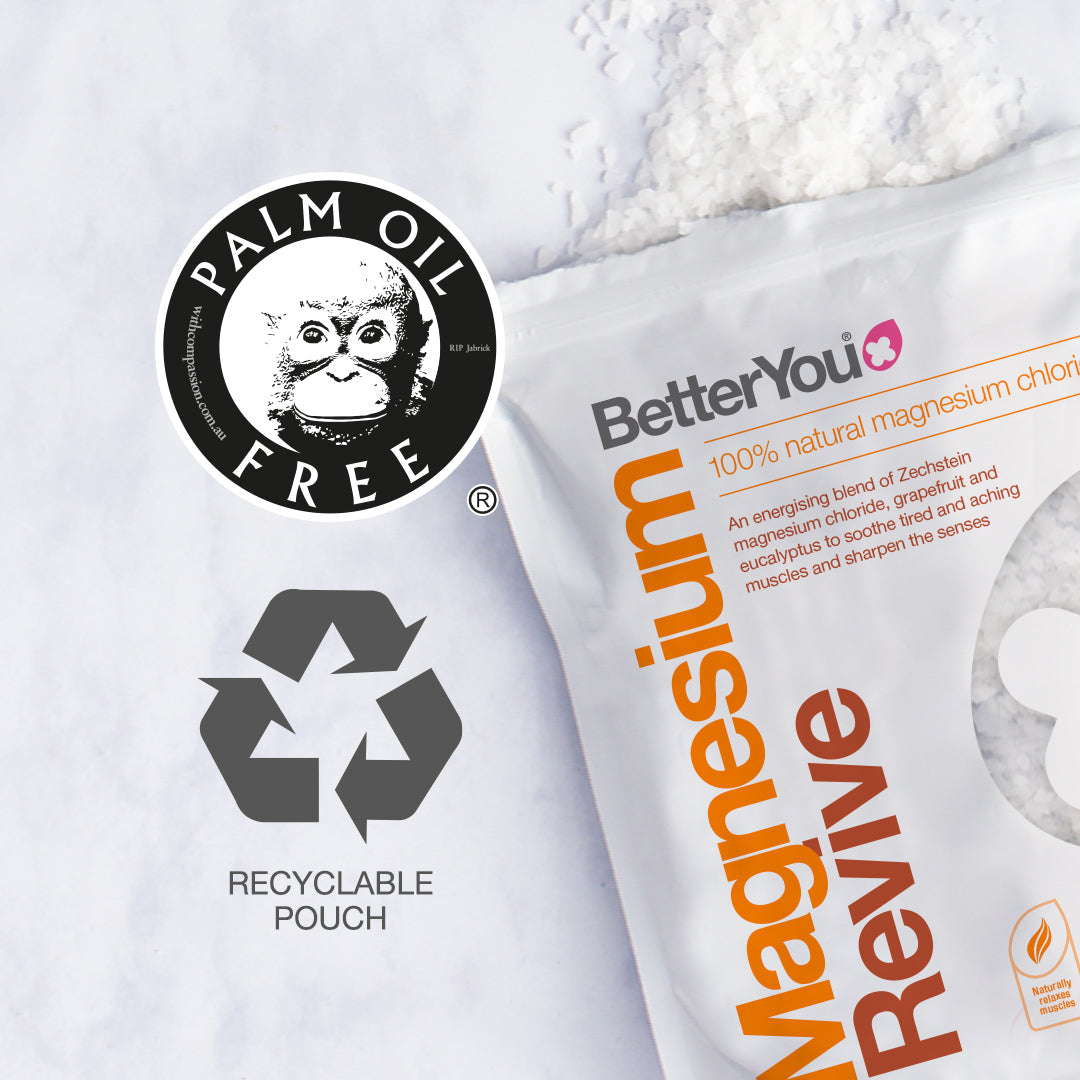 BetterYou Magnesium Flakes Revive 750g - Premium Bath Salt for Relaxation & Muscle Recovery | Ideal for Stress Relief, Sleep Support & Skin Hydration