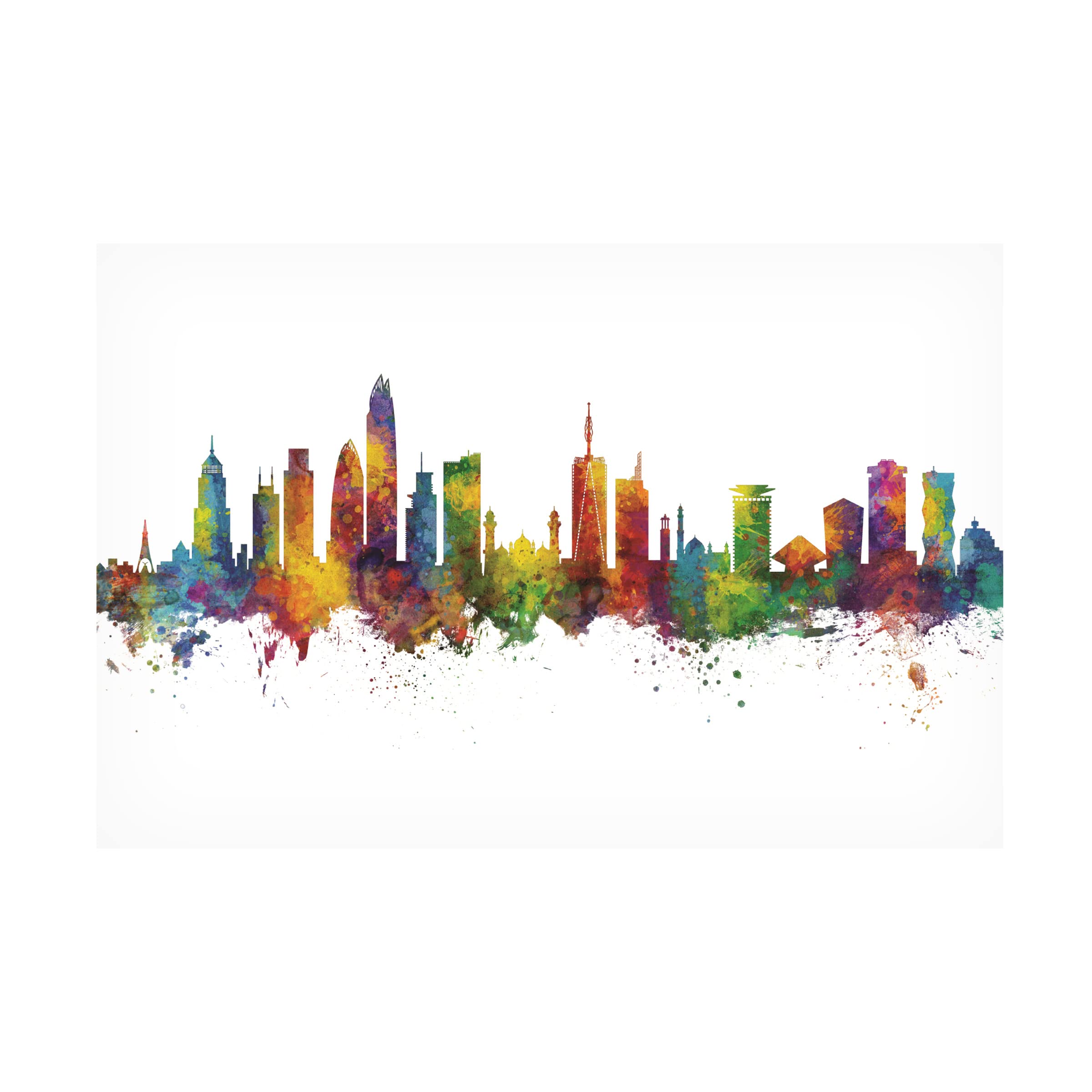 Michael Tompsett Nairobi Kenya Skyline Canvas Art Print - Modern African Cityscape Wall Decor for Living Room, Bedroom & Office