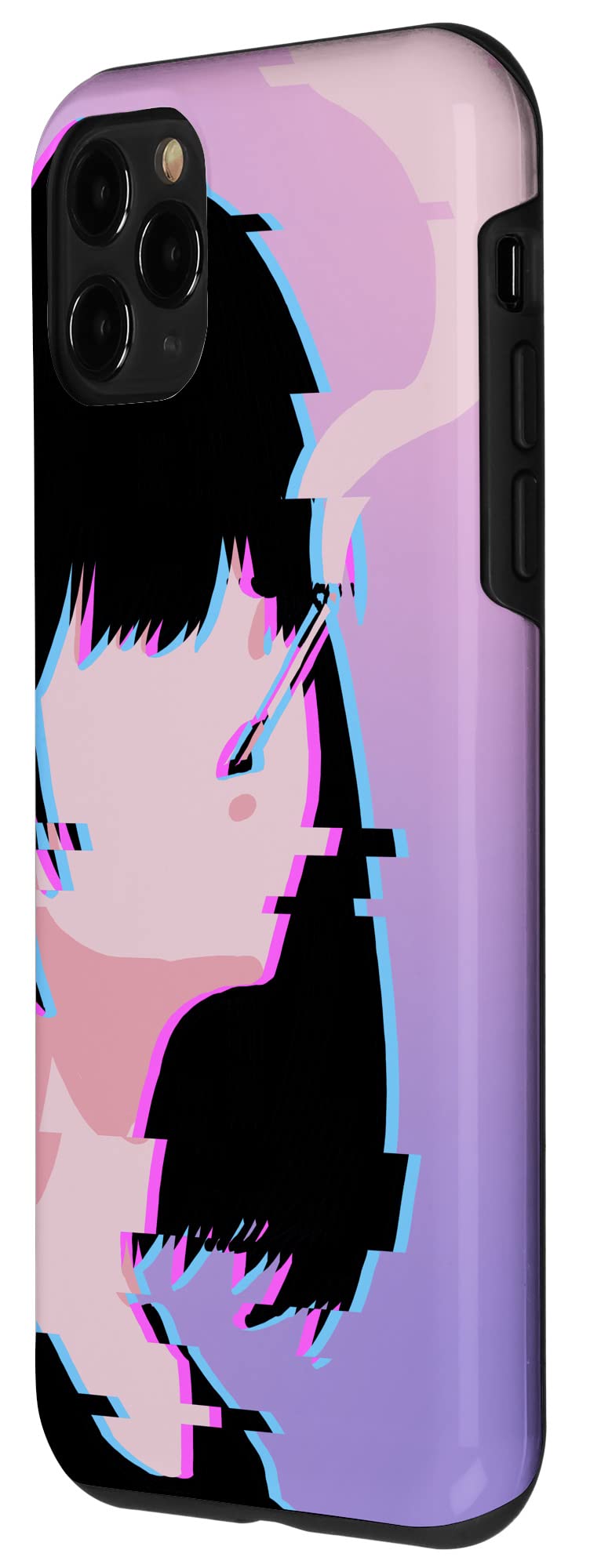 iPhone 11 Pro Case - Anime Girl Vaporwave Design | Japanese Aesthetic Protective Cover for Gaming Fans & Tech Enthusiasts | Perfect for Daily Use, Gaming Sessions & Anime Conventions