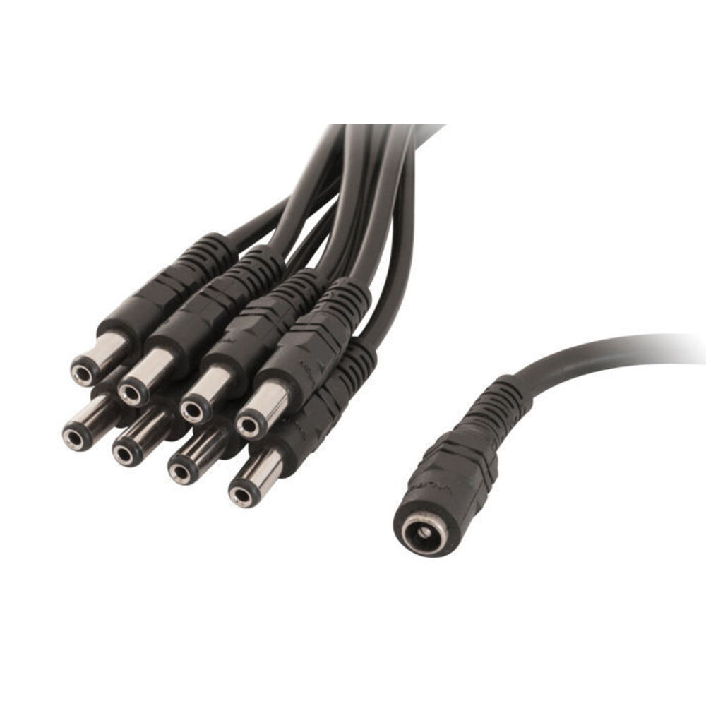 2.1mm to 8x DC Power Plug Splitter Cable - High Quality Multi-Port DC Power Distribution Lead for CCTV Cameras, LED Strips, Routers & Electronics (Ideal for Home/Office/Industrial Use)