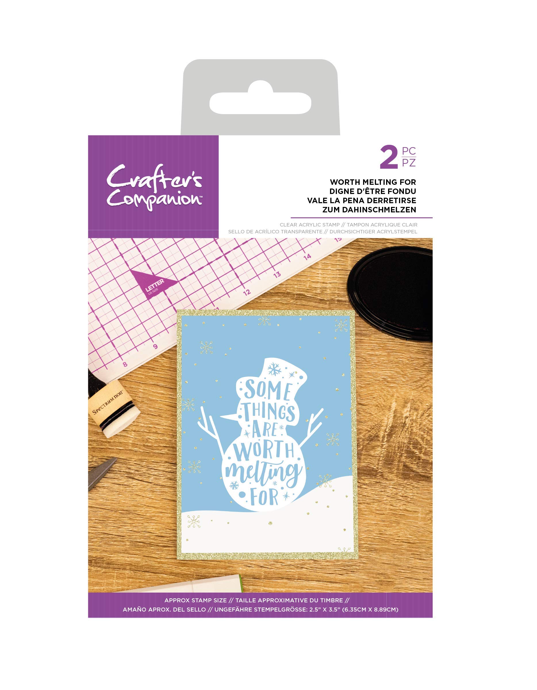 Crafter's Companion Clear Acrylic Stamps for Card Making & Scrapbooking - Premium DIY Craft Stamps for Paper Crafts, Journaling & Gift Wrapping