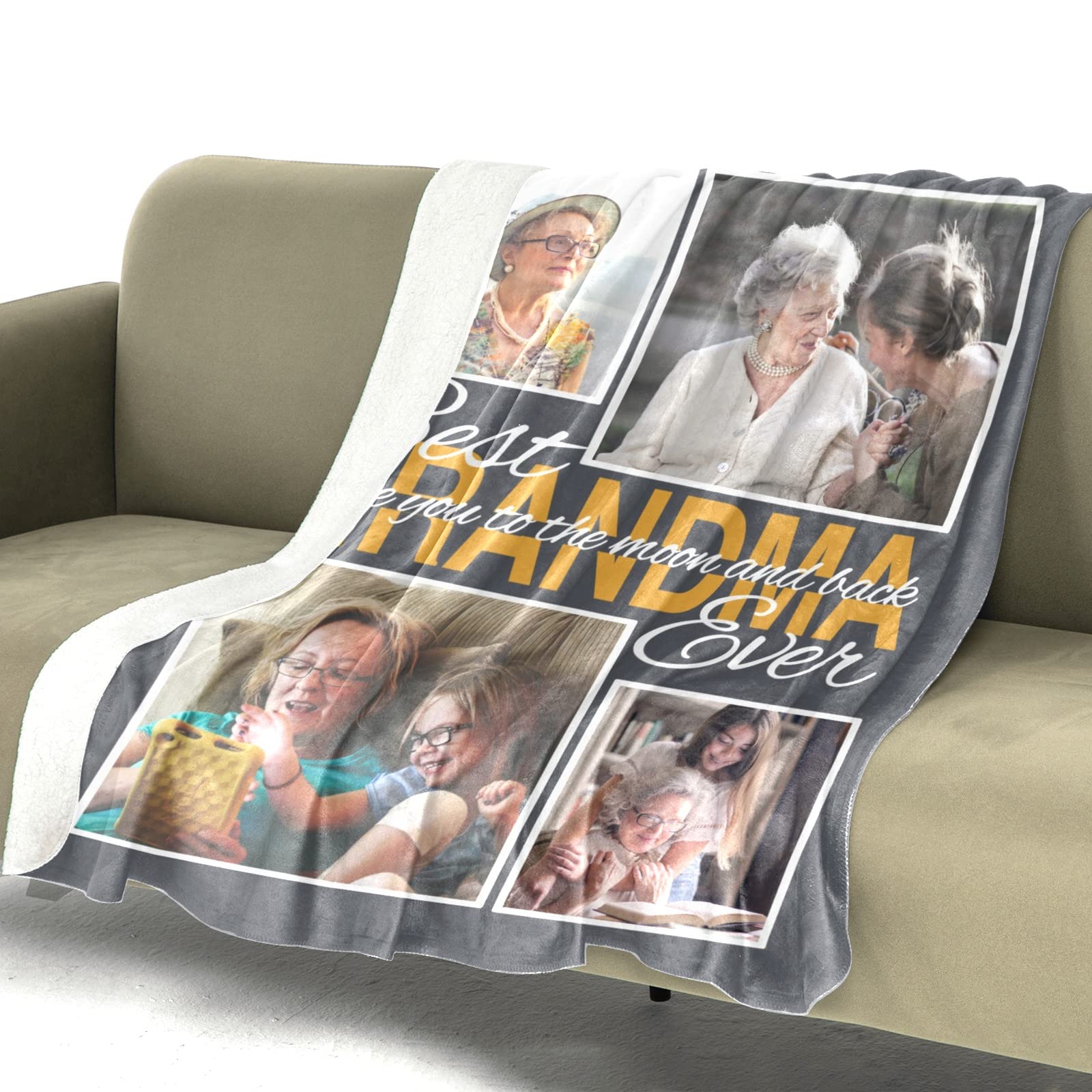 Custom Photo Blanket - Personalized Picture Blanket with Your Design - 30x40 Inch Sherpa Fleece - Perfect Gift for Mom, Dad, Kids, Couples, Friends & Family - Birthday, Anniversary, Christmas Gift Idea - Cozy Home Decor & Thoughtful Present