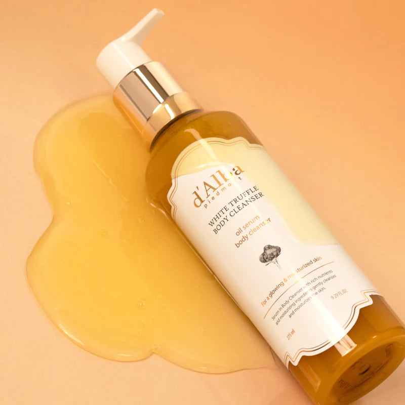 d'Alba White Truffle Oil Serum Body Cleanser 275ml - Hydrating Facial Wash with Truffle Extract for Glowing Skin | Perfect for Daily Skincare Routine & Spa Treatments