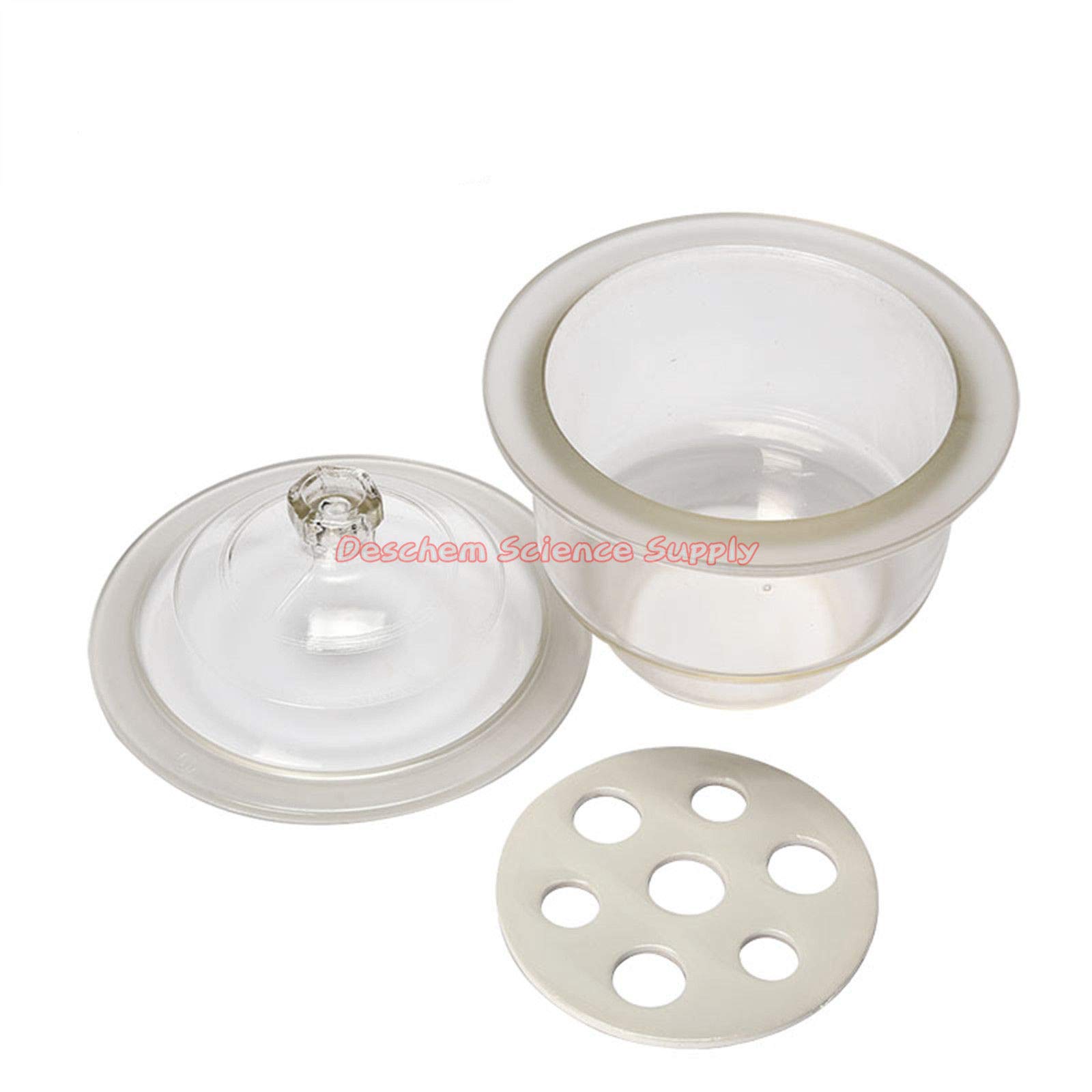 120mm Glass Desiccator Jar with Airtight Seal - Lab Desiccator for Moisture Absorption & Drying - Ideal for Chemistry Experiments, Herb Storage & Jewelry Making