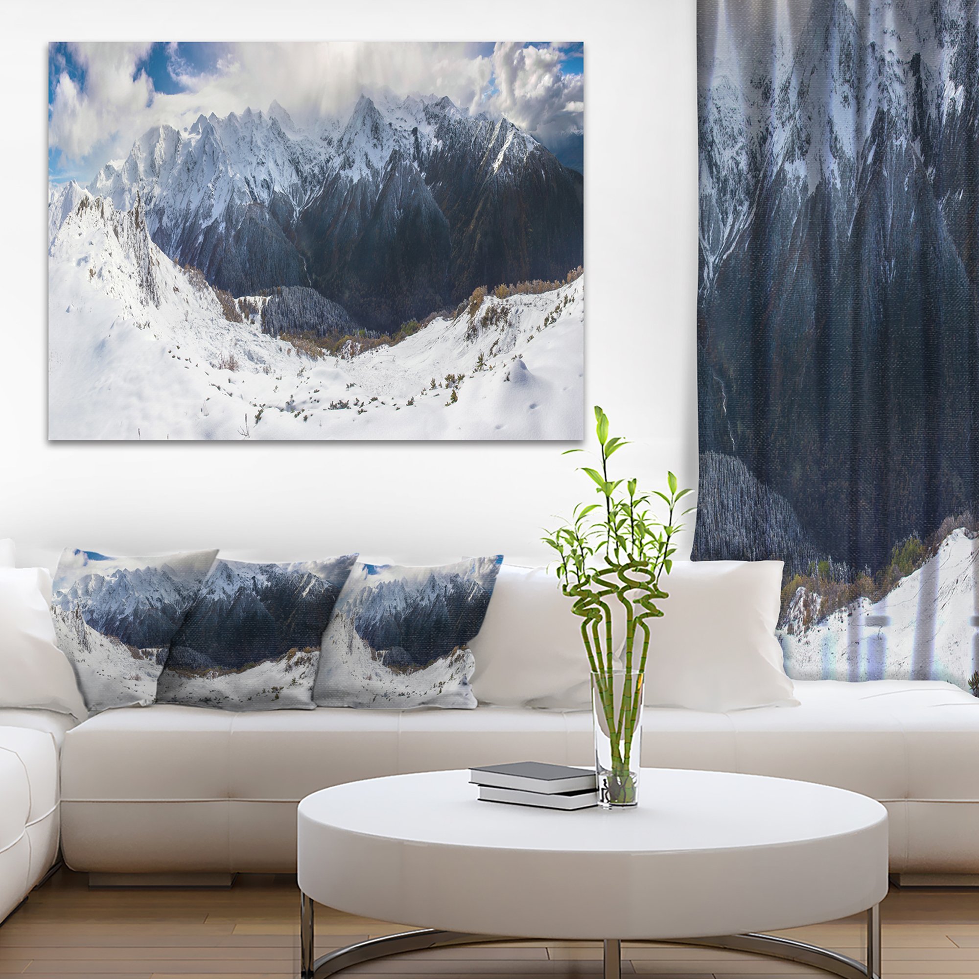 Winter Mountain in Svaneti - Stunning Landscape Photography Canvas Print - Perfect for Home & Office Wall Decor