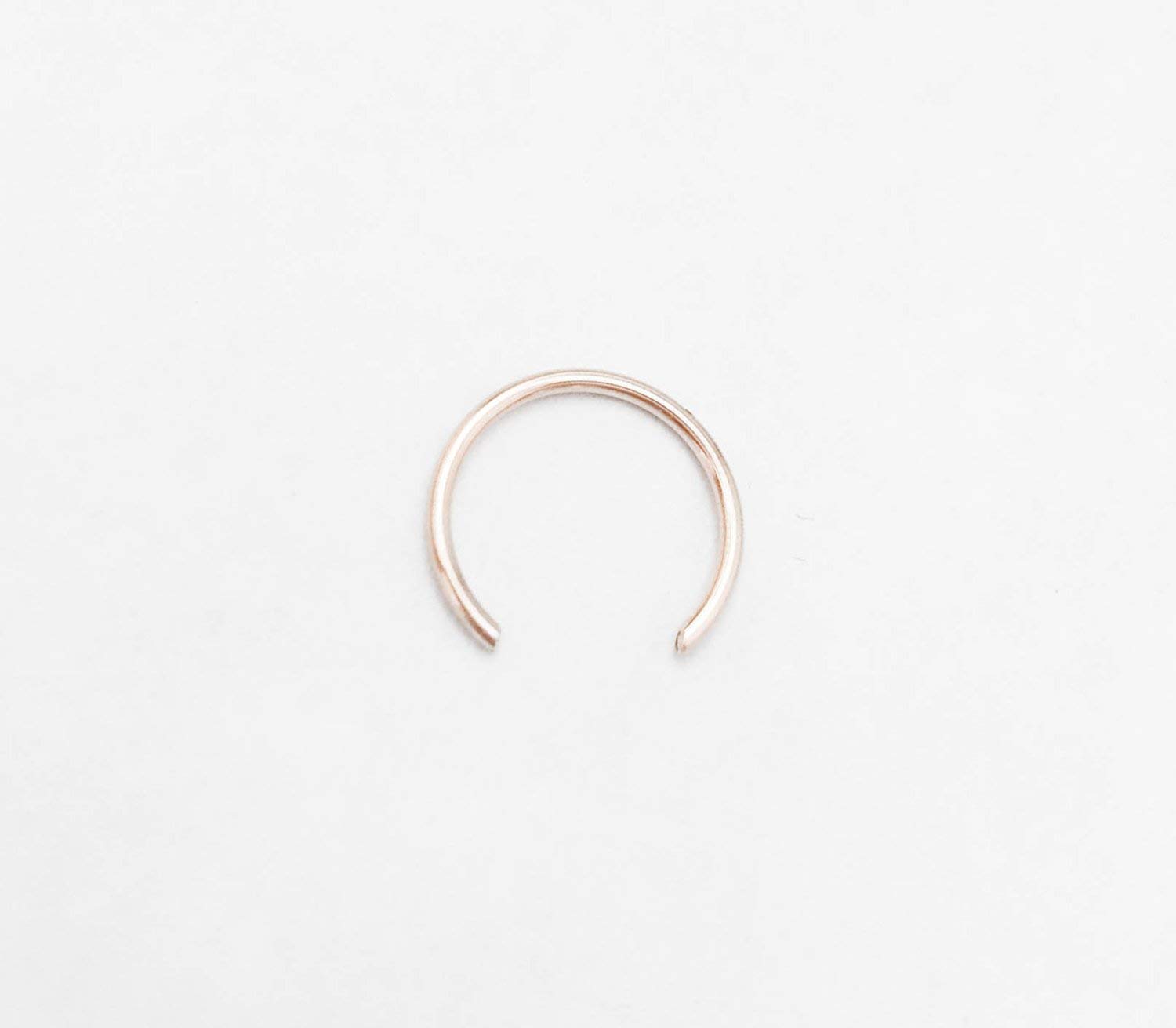 18g Gold Septum Retainer Ring - Horseshoe Nose Piercing for Comfort