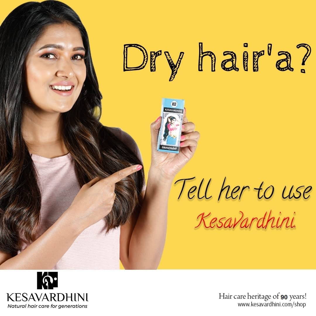Kesavardhini Ayurvedic Hair Oil 25ml (Pack of 4) - Natural Hair Growth Treatment for Dry & Damaged Hair - Perfect for Daily Scalp Massage & Hair Care Routine