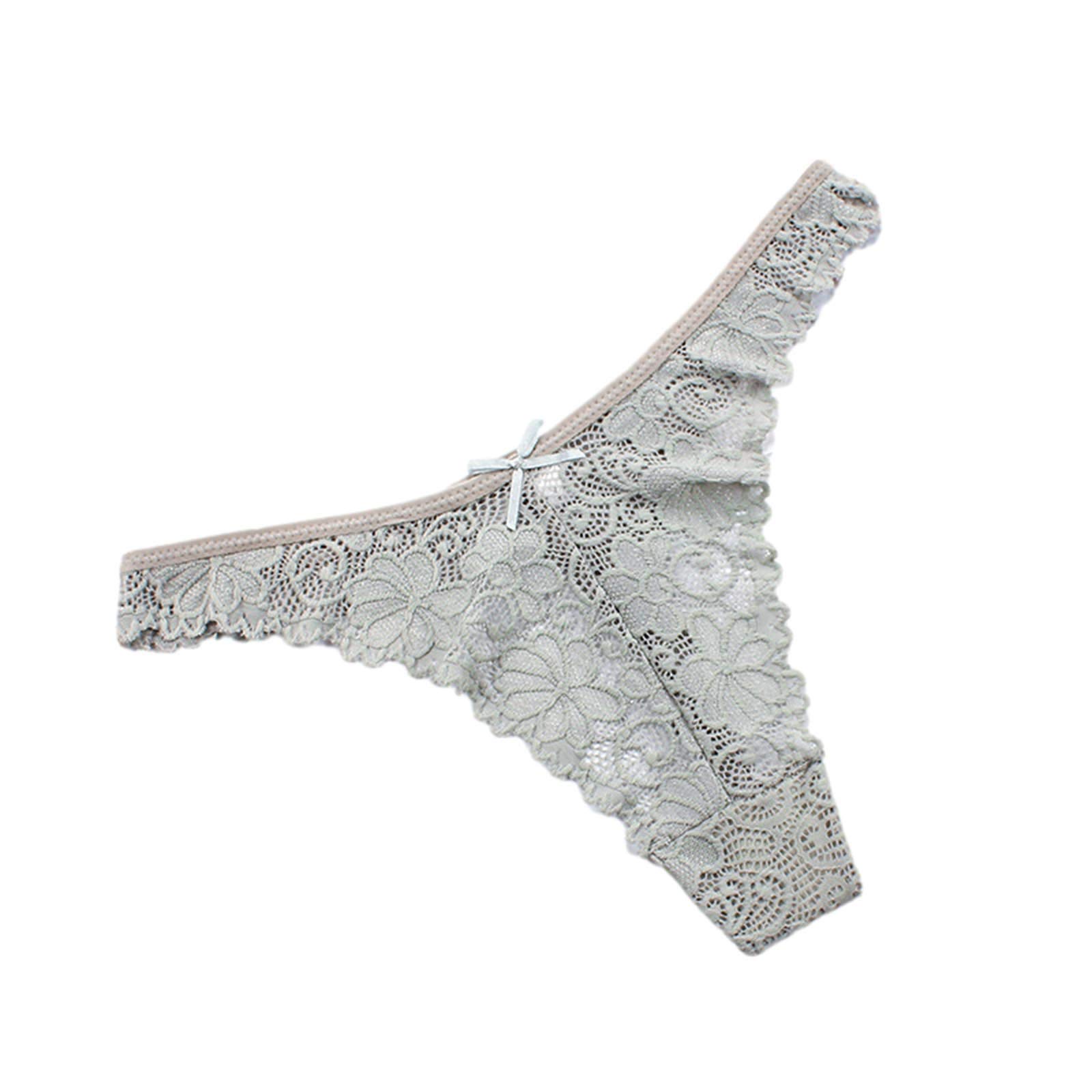 Sexy Lace Thong Panties for Women - Breathable See-Through Lingerie Underwear - Perfect for Date Night & Sensual Moments
